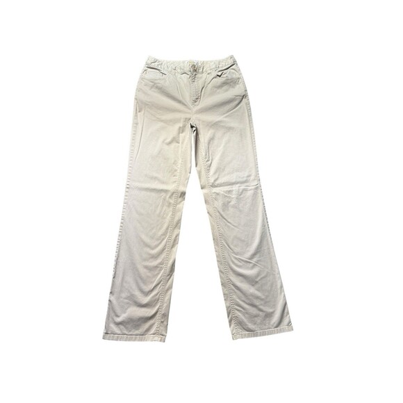 Talbots Women’s Stretch Straight Leg Pants Size 4 Beige Mid Rise Cotton Blend - Picture 1 of 7